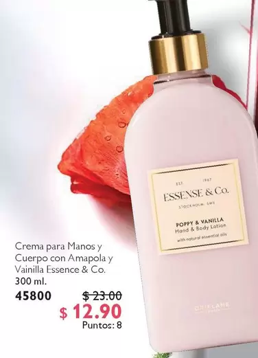 Oriflame - Crema para Manos y Cuerpo con Amapola y Vainilla