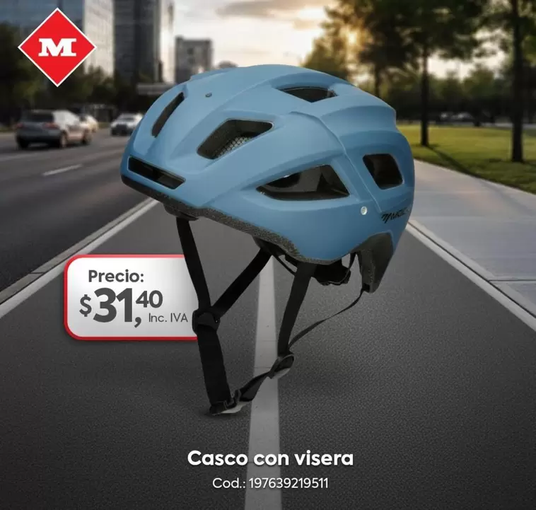 Casco con visera