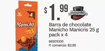 Barra de chocolate Manicris 25 g