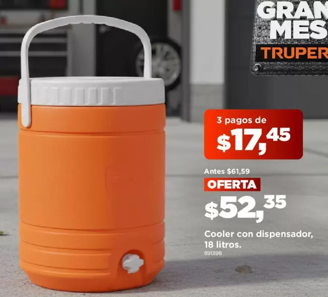 Cooler con dispensador