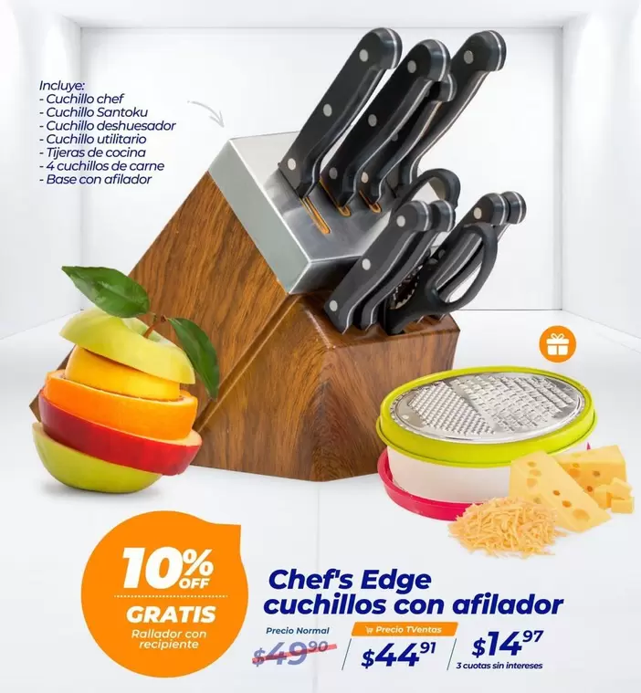 Chef - Cuchillos con afilador