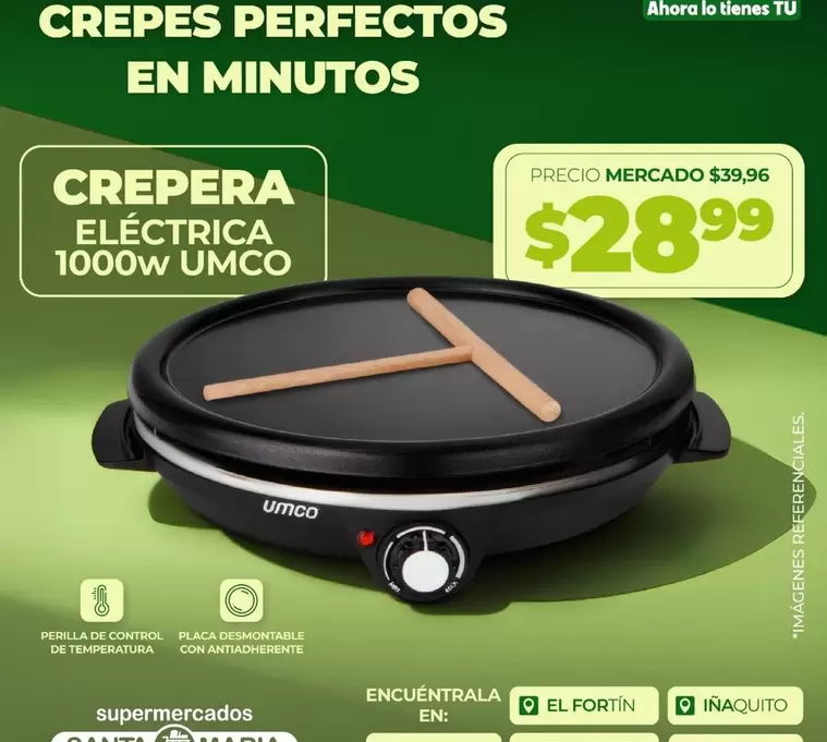 Umco - CREPERA ELÉCTRICA 1000w