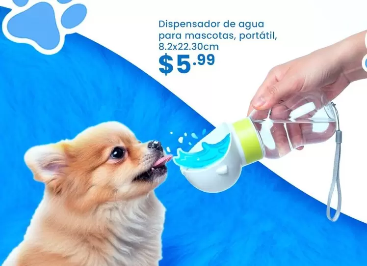 Dispensador de agua para mascotas, portátil