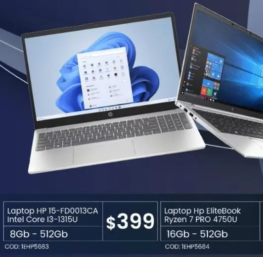 HP - 15-FD0013CA Intel Core 13-13150, EliteBook Ryzen 7 PRO 4750U