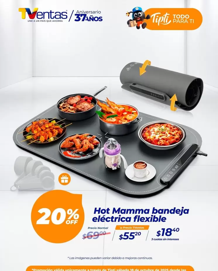 Imágenes - Hot Mamma bandeja eléctrica flexible