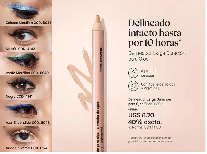 Verde - Delineador Larga Duración para Ojos