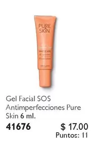 Gel Facial SOS Antimperfecciones Pure Skin 6 ml.
