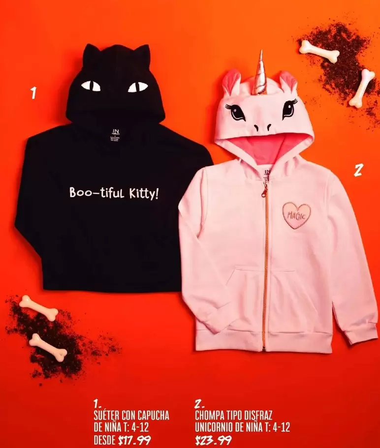 SUETER CON CAPUCHA or CHOMPA TIPO DISFRAZ UNICORNIO