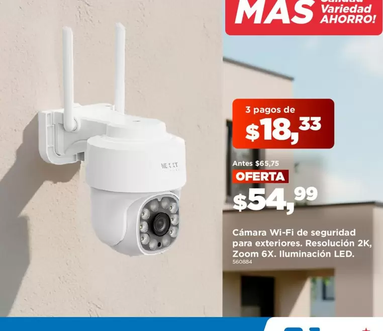 Cámara Wi-Fi de seguridad para exteriores