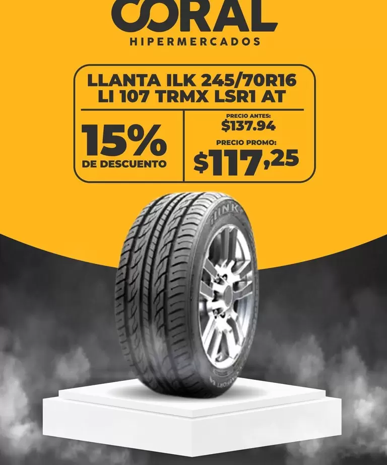 LLANTA ILK 245/70R16 LI 107 TRMX LSRI AT