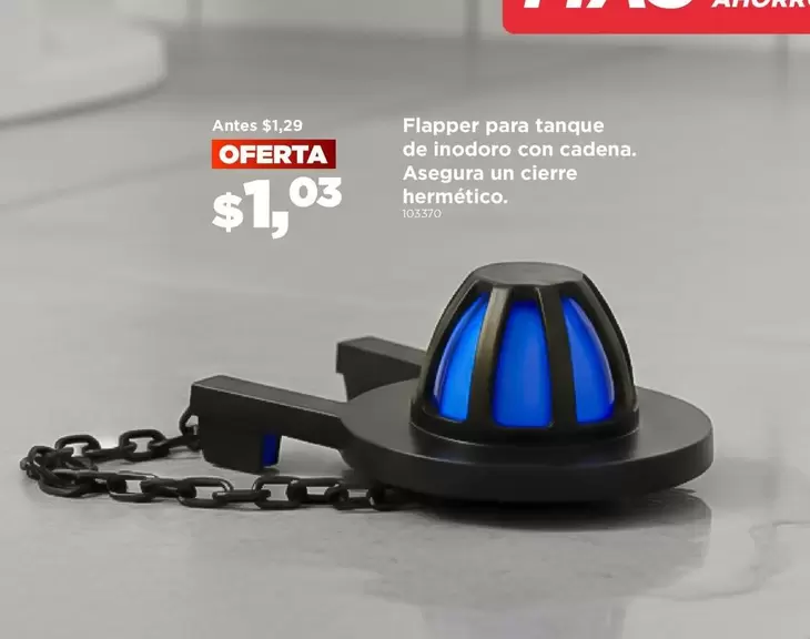 Flapper para tanque de Inodoro con cadena