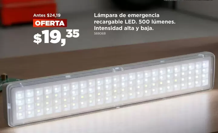 Lámpara de emergencia recargable LED