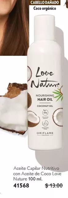 Love - Aceite Capilar Nutntivo con Aceite de Coco  Nature 100 ml