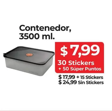 Contenedor, 3500 ml.