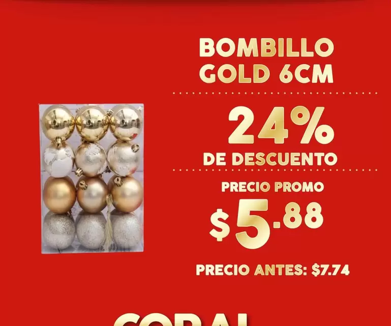 BOMBILLO GOLD 6CM