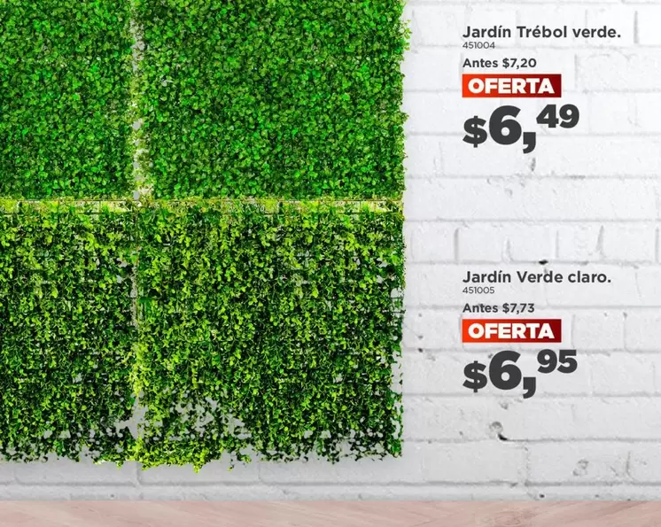 Verde - Jardin Trébol verde.