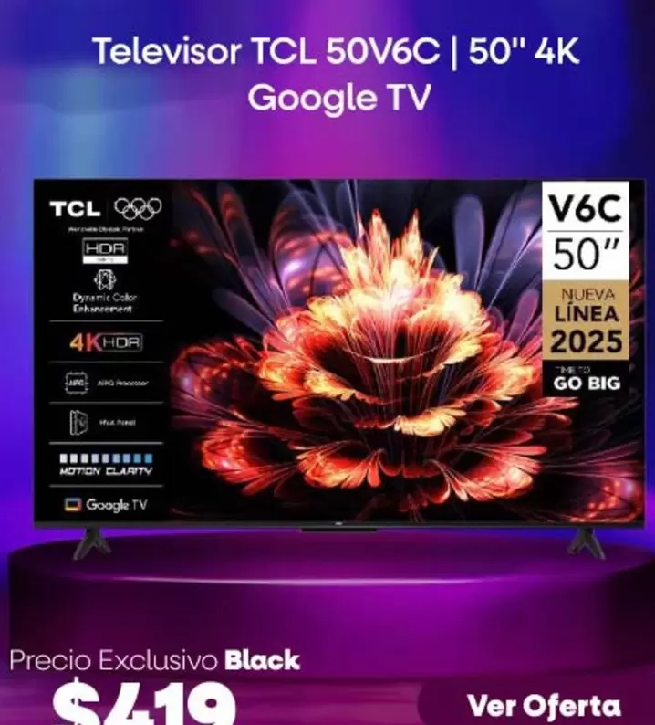 50V6C | 50" 4K Google TV