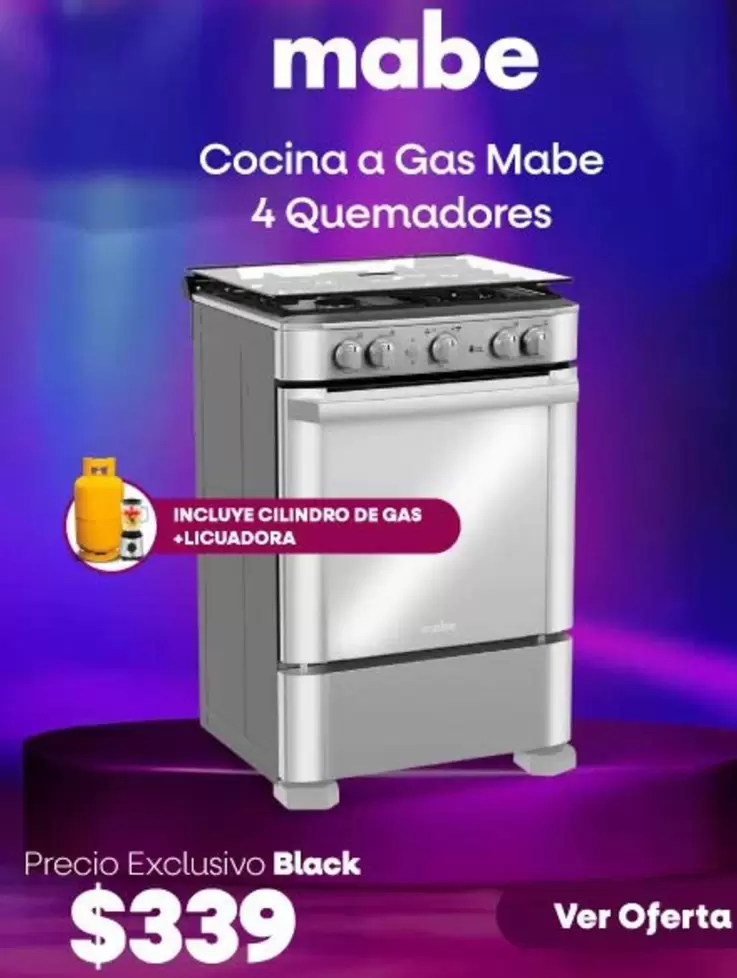 Cocina a Gas 4 Quemadores