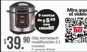 TIA - Olla Hometech multifunción 5 l