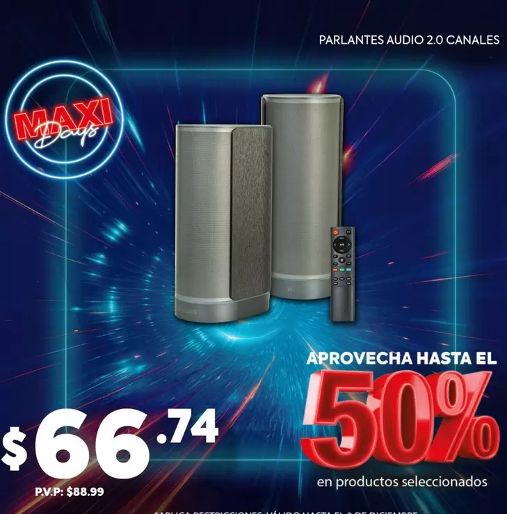 PARLANTES AUDIO 2.0 CANALES