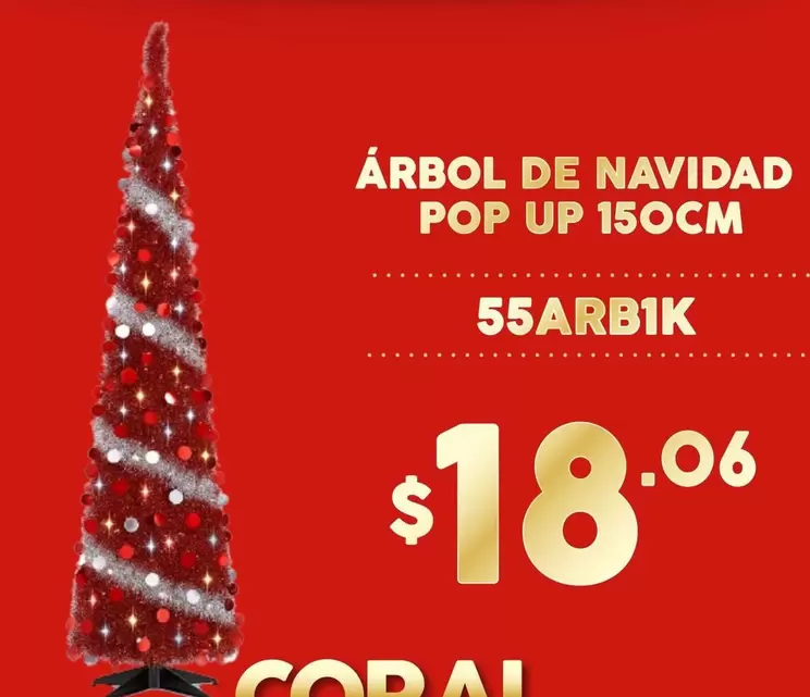 Pop - ÁRBOL DE NAVIDAD POP UP 150CM 55ARB1K