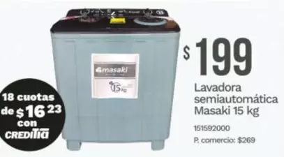 Lavadora semiautomática 15 kg