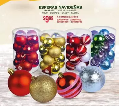 Rojo - ESFERAS NAVIDEÑAS
