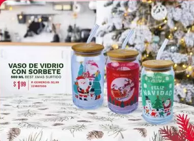 Feliz - VASO DE VIDRIO CON SORBETE