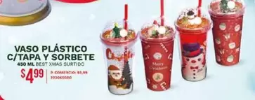 VASO PLÁSTICO C/TAPA Y SORBETE