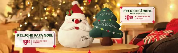 PELUCHE PAPÁ NOEL, PELUCHE ÁRBOL