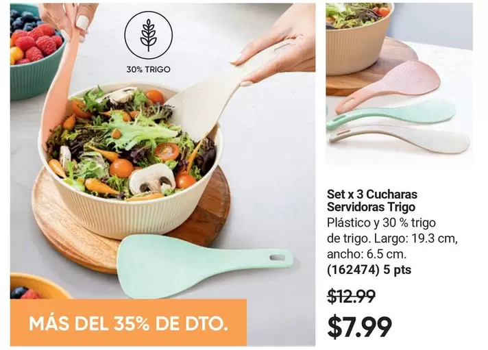 Set x 3 Cucharas Servidoras Trigo