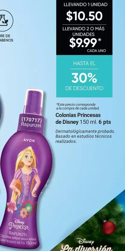 uno - Colonias Princesas de Disney 150 ml. 6 pts