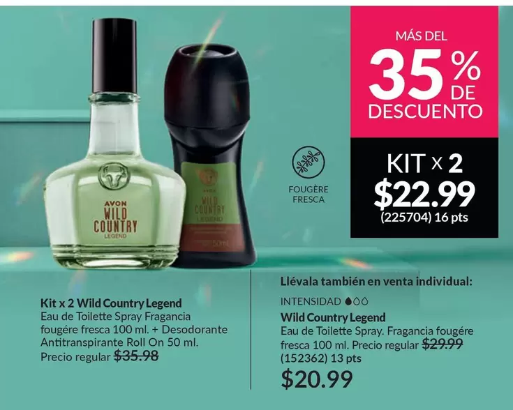 Avon - Kit x 2 Wild Country Legend