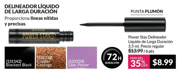 Avon - Power Stay Delineador Liquido de Larga Duración