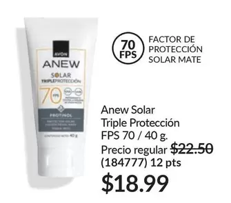 Avon - Solar Triple Protección