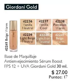 cool - Base de Maquillaje Antienvejecimiento Sérum Boost FPS 12 + UVA