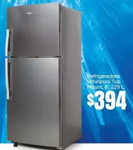 Whirlpool - Refrigeradora Top Mount, 8', 229 L