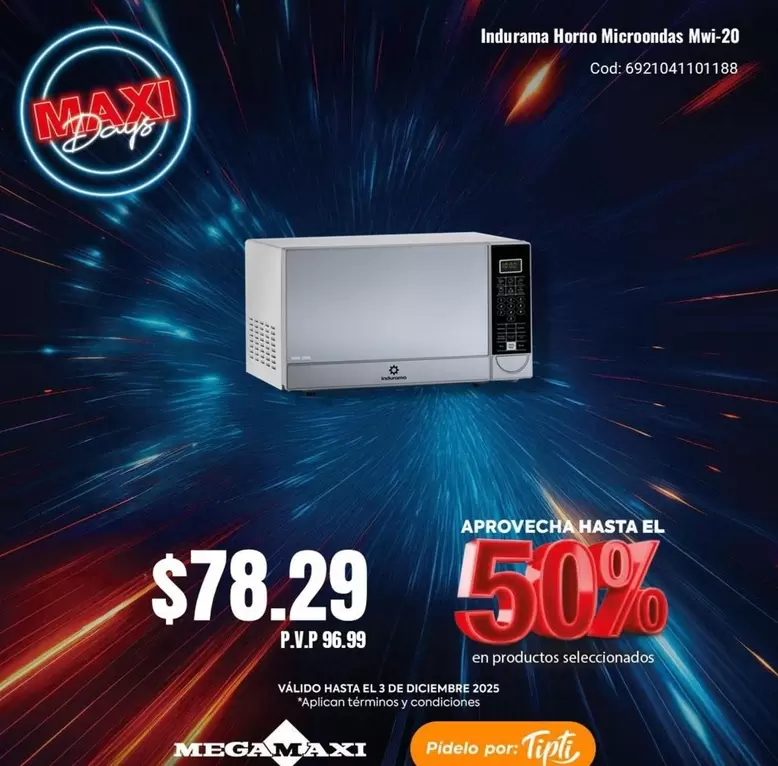 Indurama - Horno Microondas Mwi-20