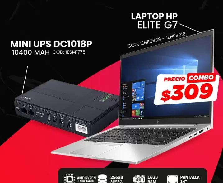 HP - MINI UPS DC1018P, LAPTOP ELITE G7