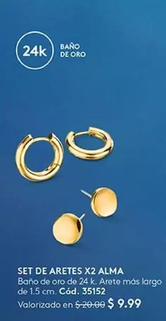 SET DE ARETES X2 ALMA