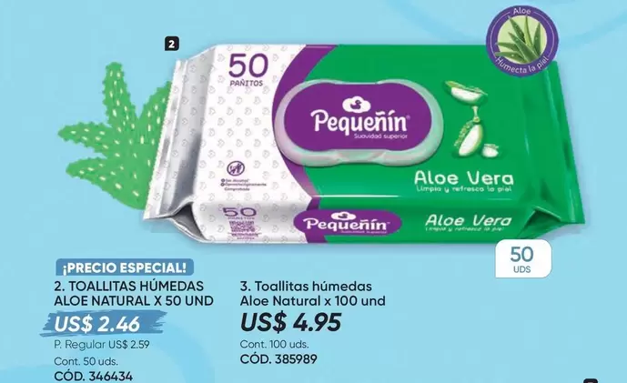 TOALLITAS HUMEDAS ALOE NATURAL X