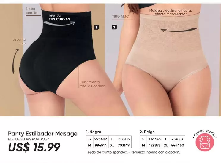 Negro - Panty Estilizador Masage