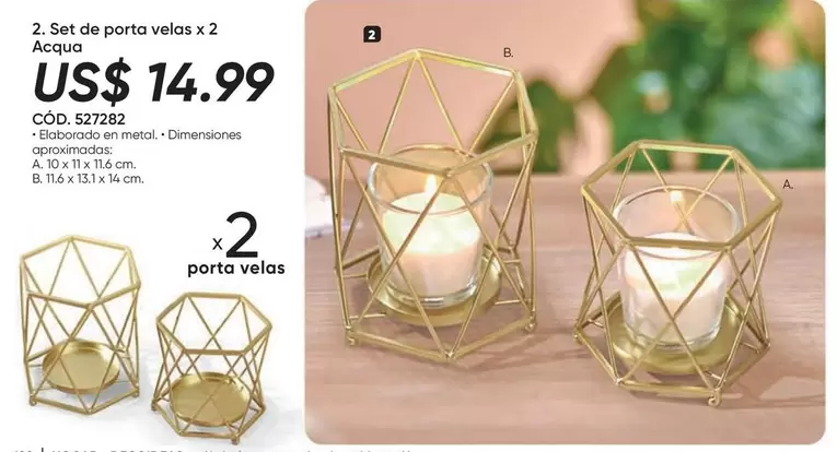 Porta - Set de porta velas x 2