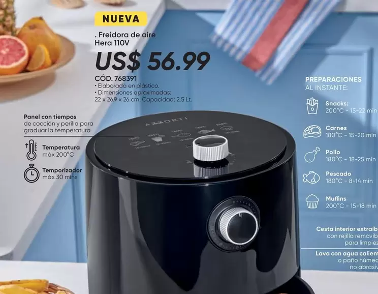 Freidora de aire Hero 110V