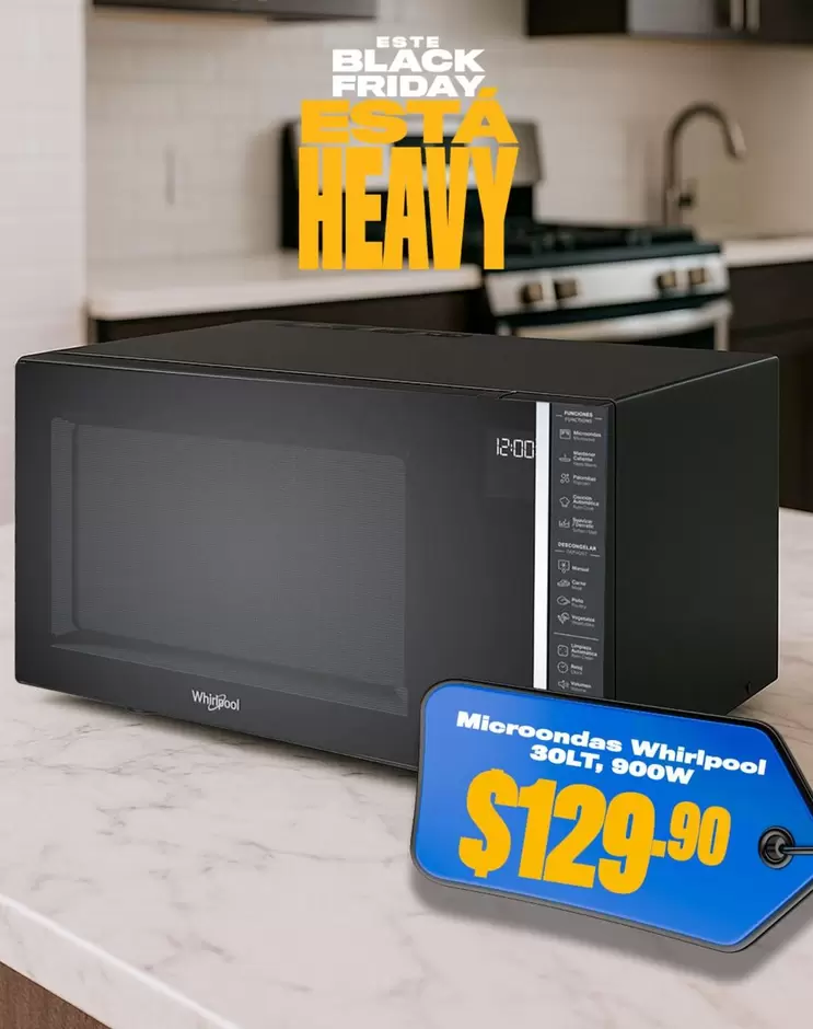 Whirlpool - Microondas 30LT, 900W
