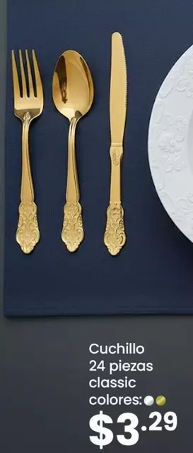 Cuchillo 24 piezas classic colores: