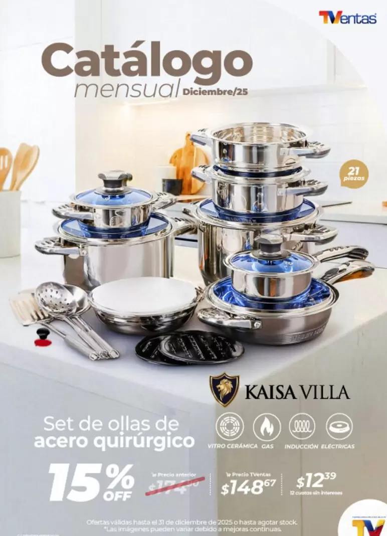 Imágenes - Set de ollas de acero quirurgico