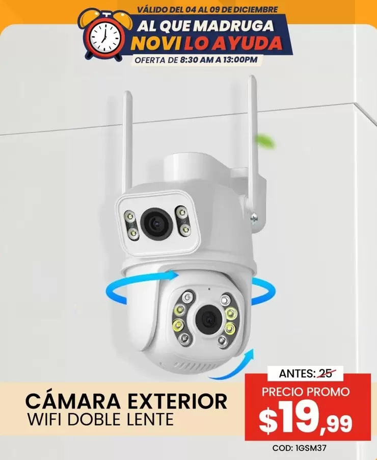 CÁMARA EXTERIOR WIFI DOBLE LENTE