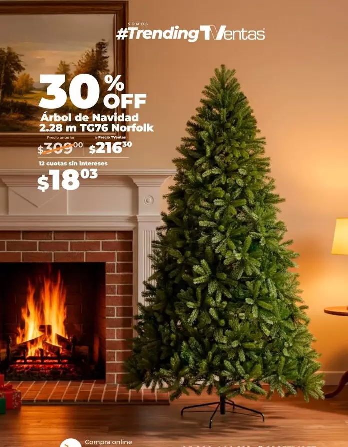 Arbol de Navidad 2.28 m TG76 Norfolk