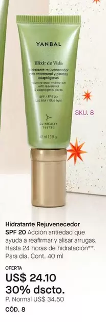 Yanbal - Hidratante Rejuvenecedor